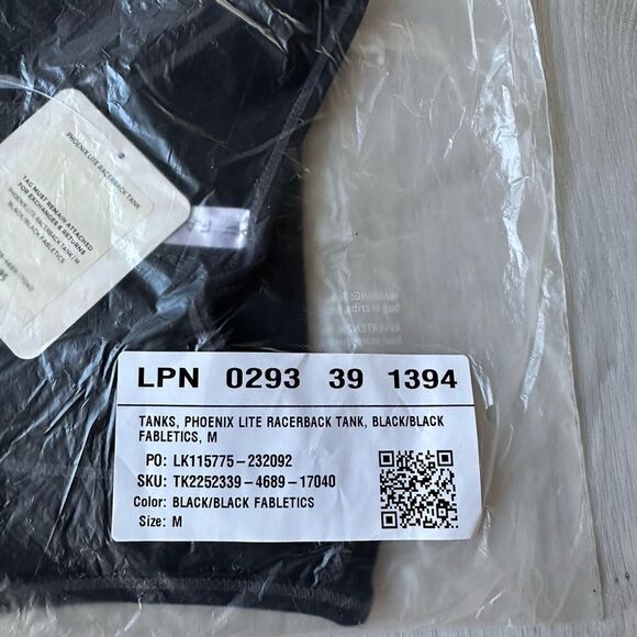 Fabletics Phoenix Lite Racerback Tank Black  M NWT in packaging‎ - Picture 5 of 6